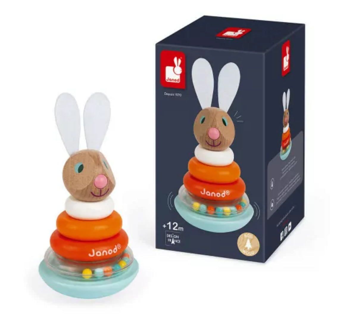 Janod Latin Stackable Roly Poly Rabbit