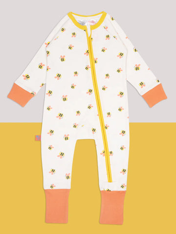 Honey Bee Zip-Up Romper